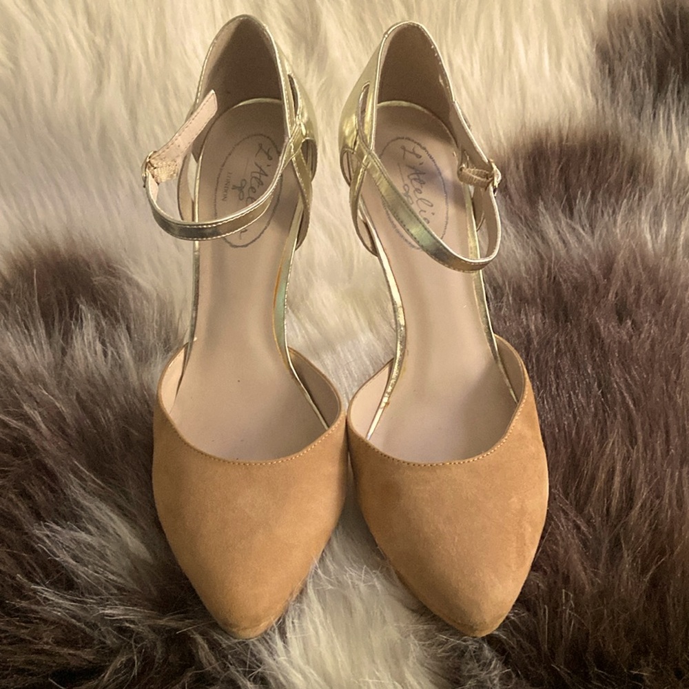 sand/gold tone heels